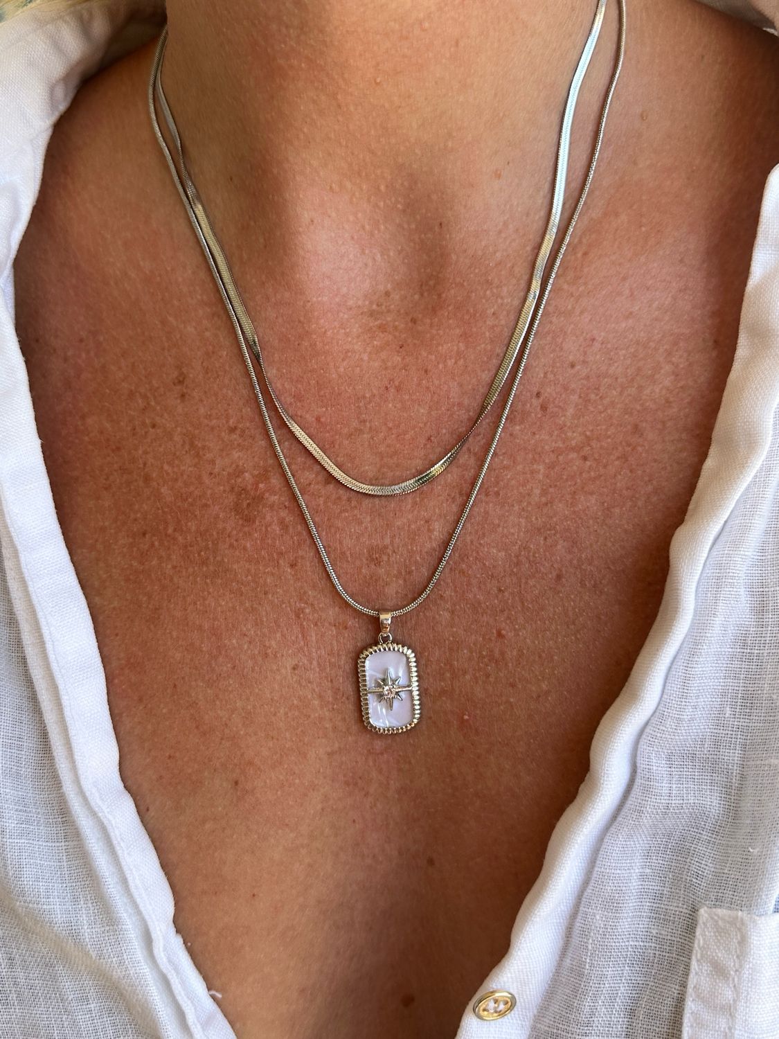 Halskette Edelstahl silber NEW