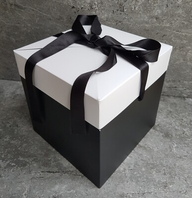 Large luxury black & white premium pop up presentation gift box