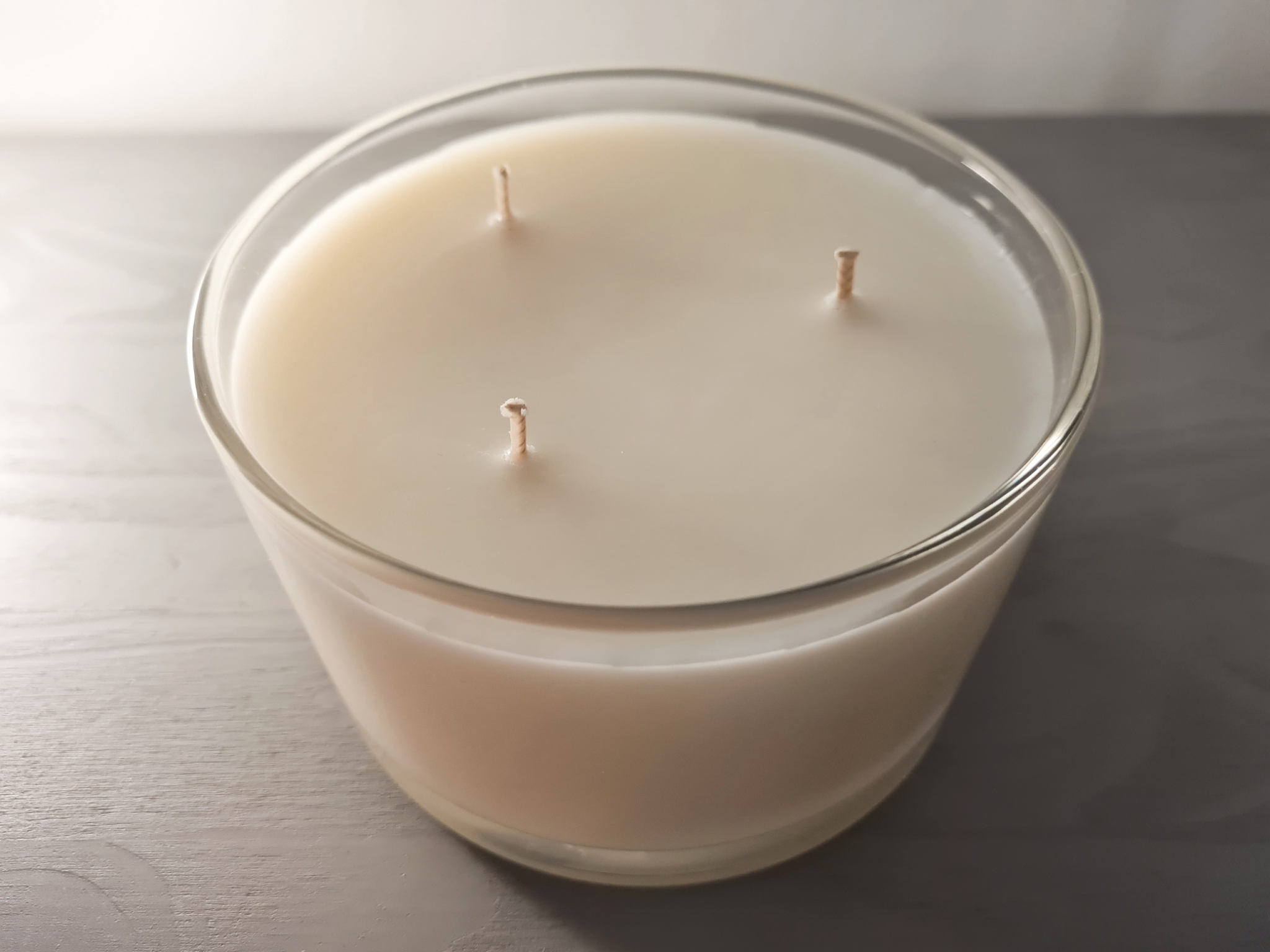 Three Wick 50cl Clear Glass Soy Wax Candle