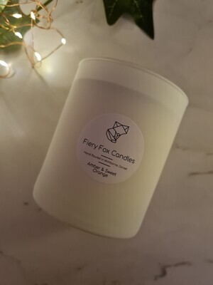 30cl Soy Wax Candle - 'Christmas Spice' Scent (in white glass)