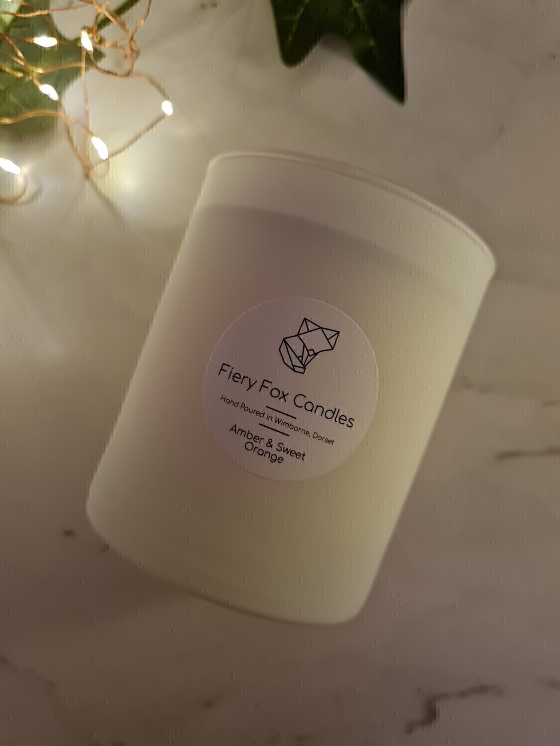 30cl Soy Wax Candle - 'White Christmas' Scent (in white glass)