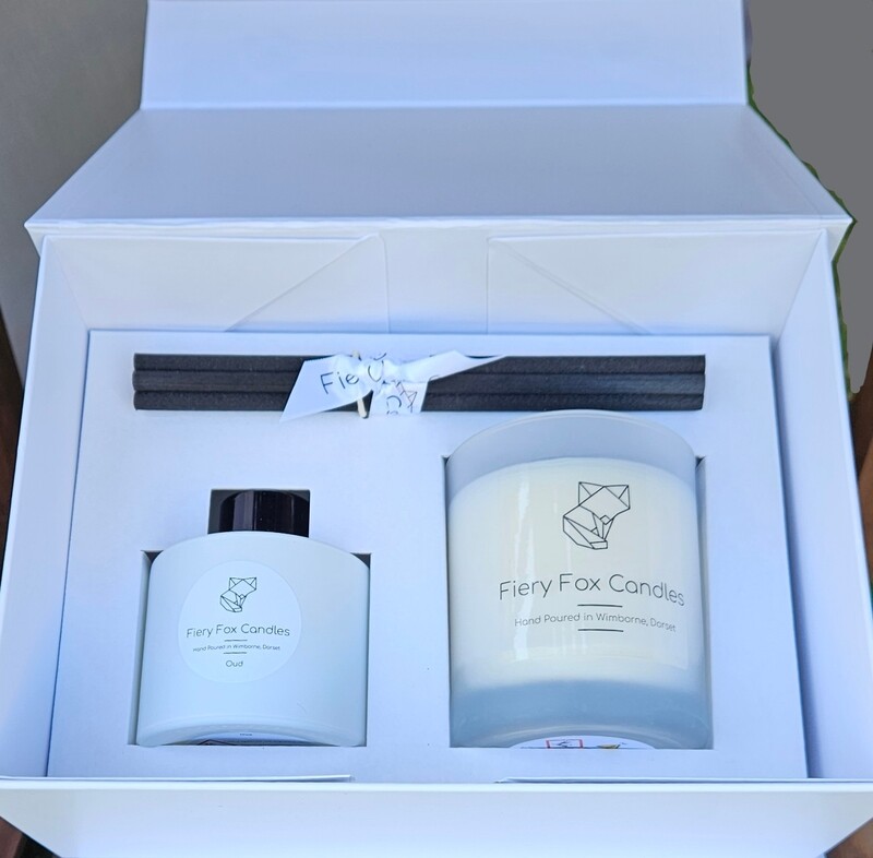 Reed Diffuser & 30cl (220g) Candle Luxury gift box set