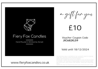 Fiery Fox Candles Gift Card - £5 to £40