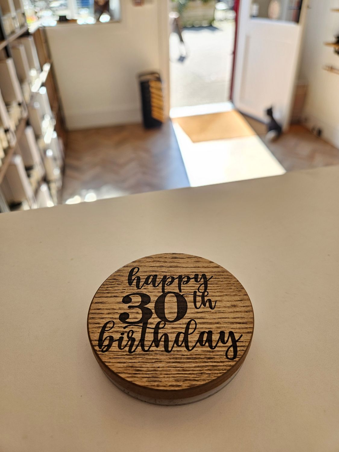 Engraved Wooden Candle Lids - available for 9cl, 20cl & 30cl candles