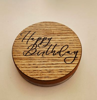 Custom Engraved Wooden Candle Lids