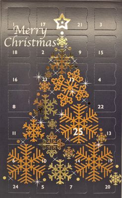 Wax Melt Advent Calendar - 25 different fragrances - Black Christmas Tree design