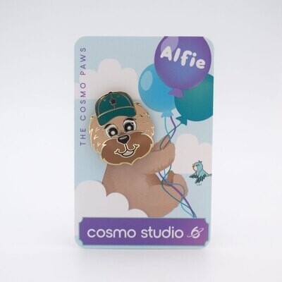 Cosmo Paws - Alfie - Gold Enamel Pin Cosmo Paws - Alfie - Gold Enamel Pin