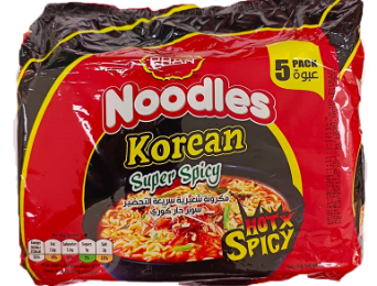 PRAN NOODLES KOREAN SUPER SPICY (70g x Pack of 5)