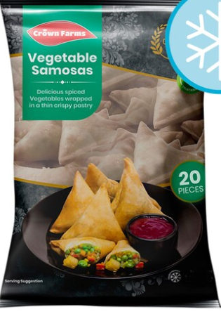 VEG. SAMOSA CROWN FARMS 20 PCS