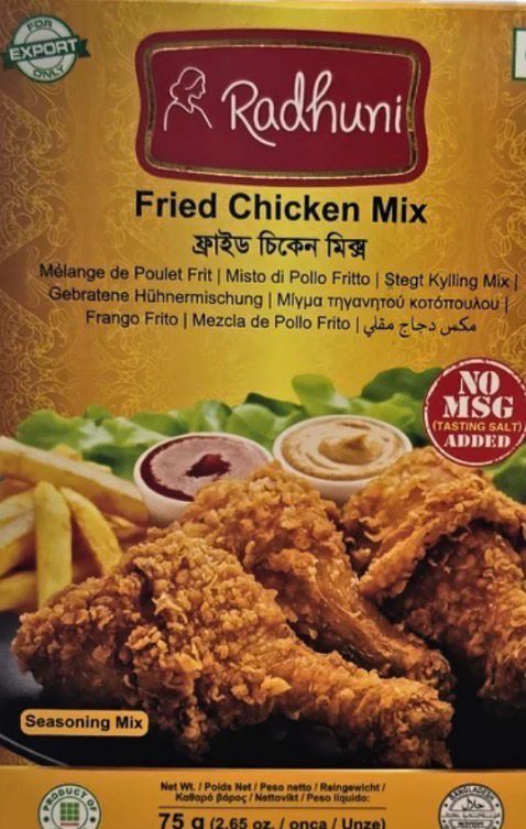 RADHUNI FRIED CHICKEN MIX 75G.
