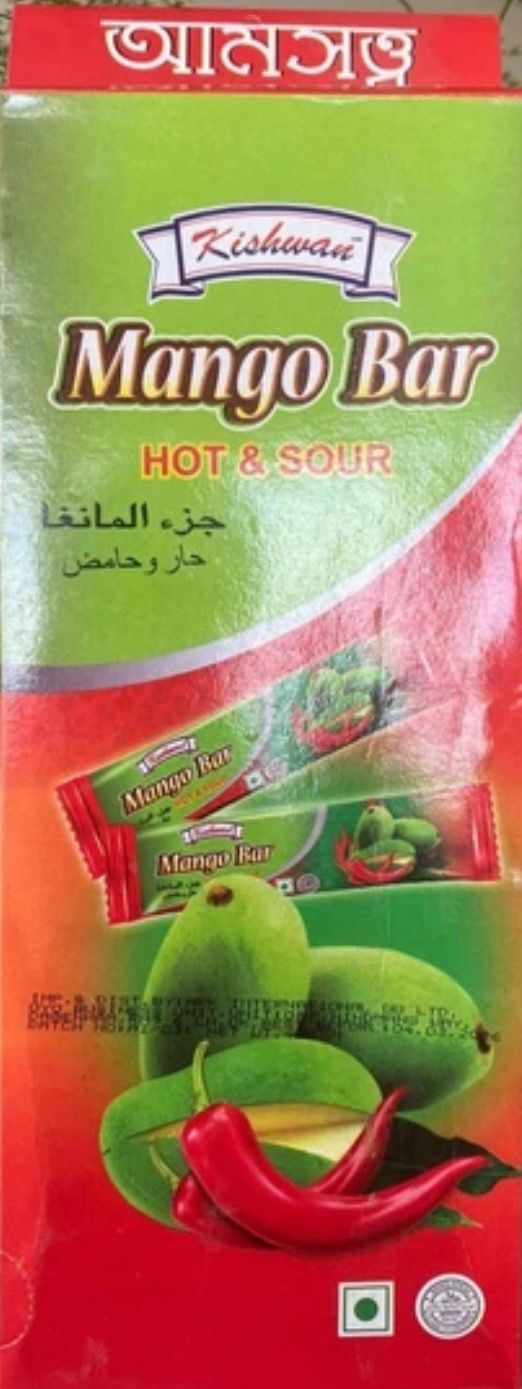 SALE - KISHWAN MANGO BAR HOT &amp; SOUR PACK OF 30 PCS