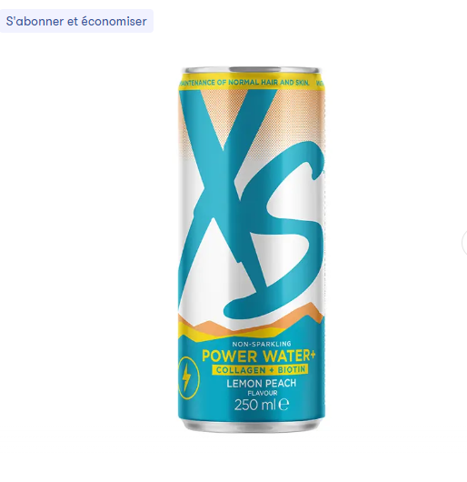 Boisson XS™ Power Water + - 12 canettes de 250 ml