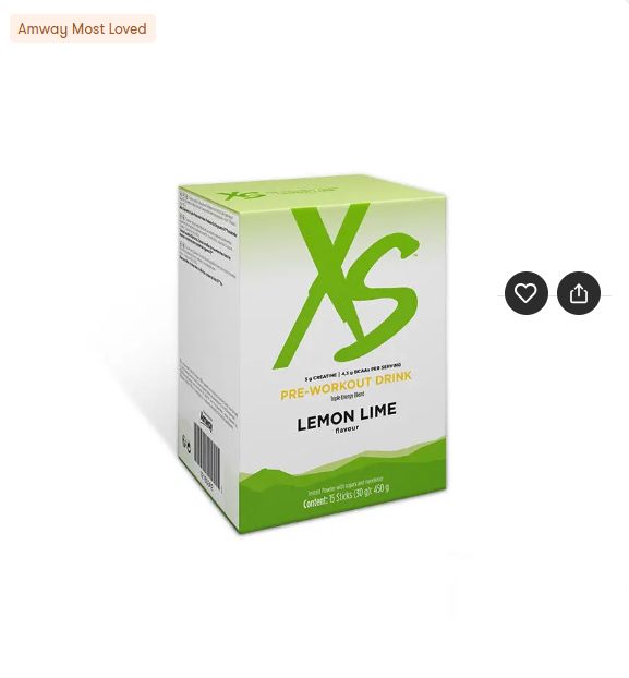 Boisson Pré-Effort goût citron-citron-vert XS™ - 15 sachets de 30g / 450g