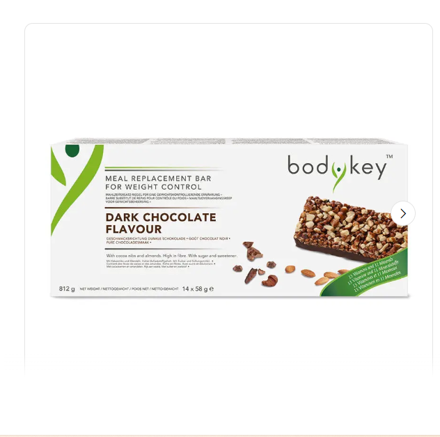 Barre Substitut de Repas Goût Chocolat Noir - bodykey by NUTRILITE™ - 14 barres par boite