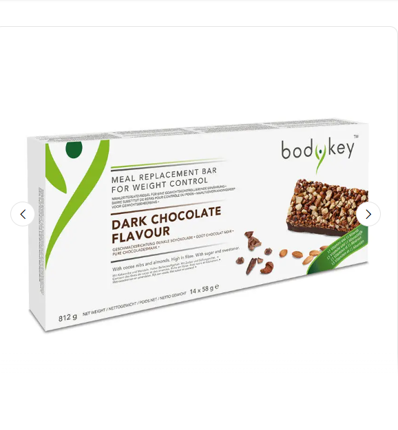 Barre Substitut de Repas Goût Chocolat Noir - bodykey by NUTRILITE™ - 14 barres par boite