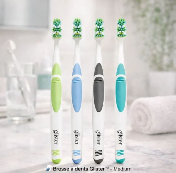Brosse à dents Multi-Actions (moyenne) Glister™ - 4 brosses par lot