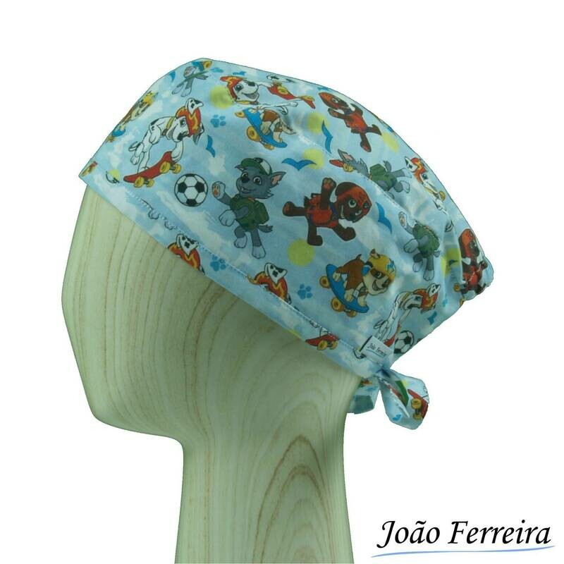 Gorro quirófano pelo corto Perritos monopatín