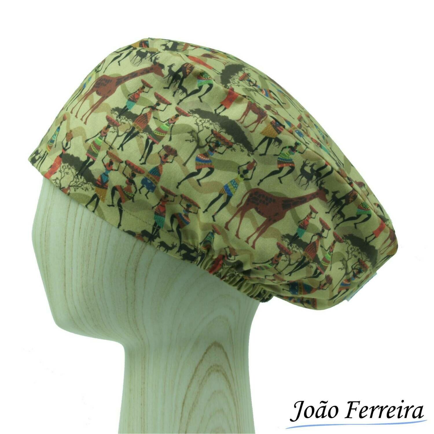 Gorro quirófano pelo largo Étnico jirafas