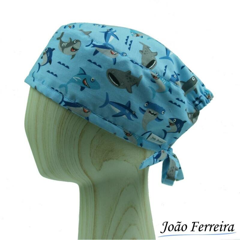 Gorro quirófano pelo corto Tiburones