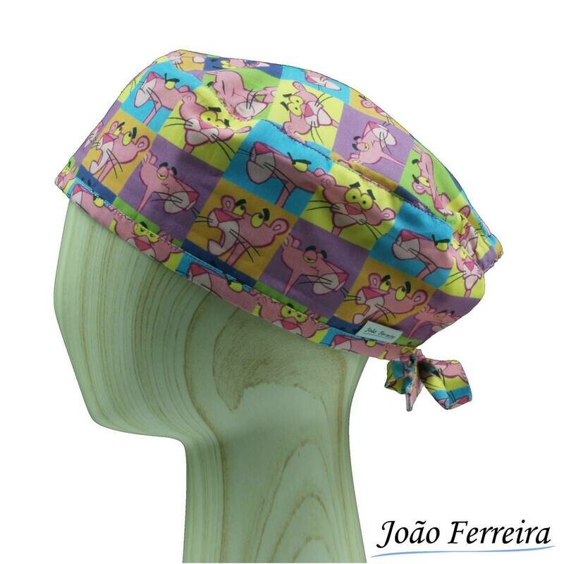 Gorro quirófano pelo corto Pantera Rosa