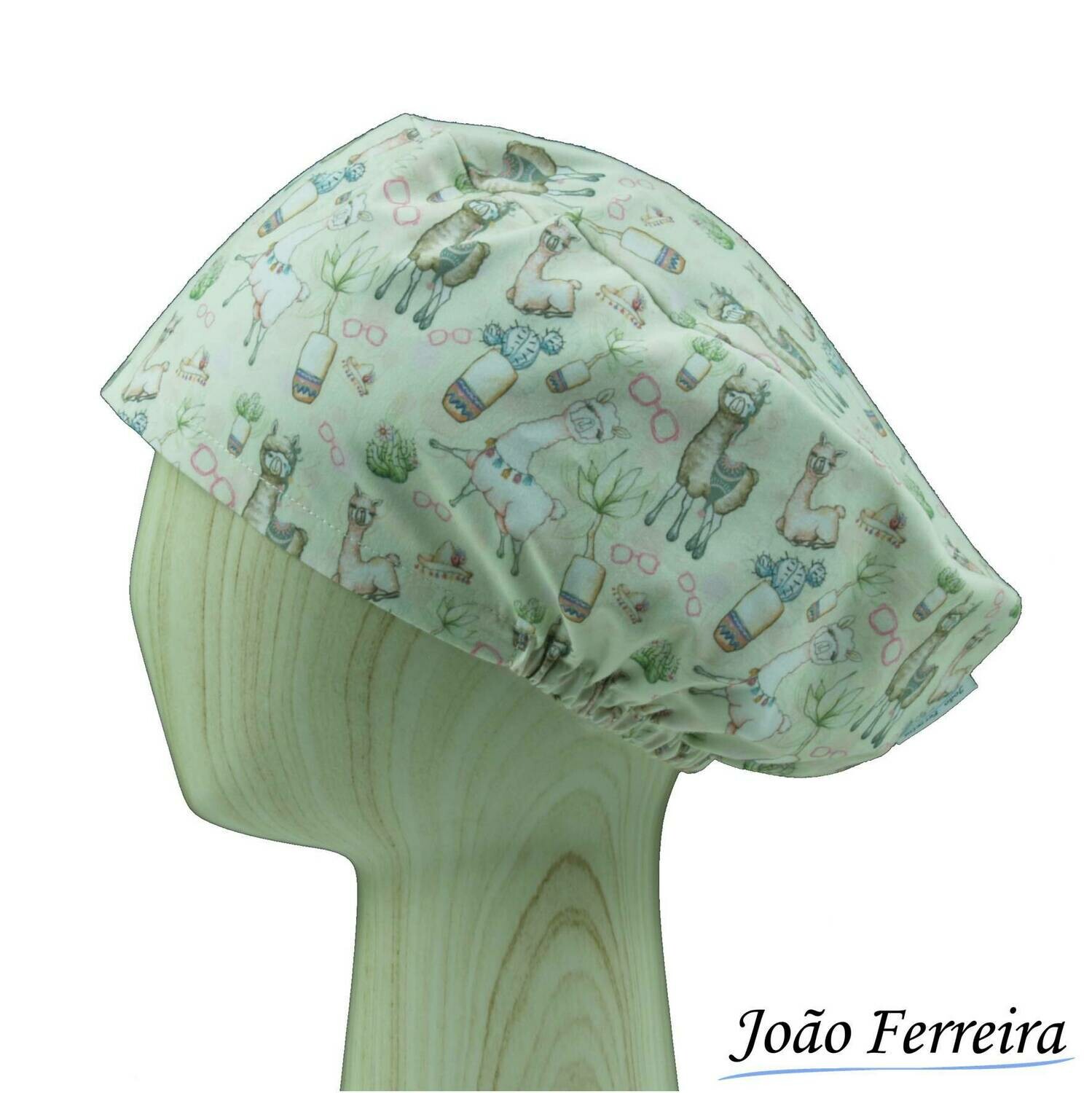 Gorro quirófano pelo largo Llamas claro