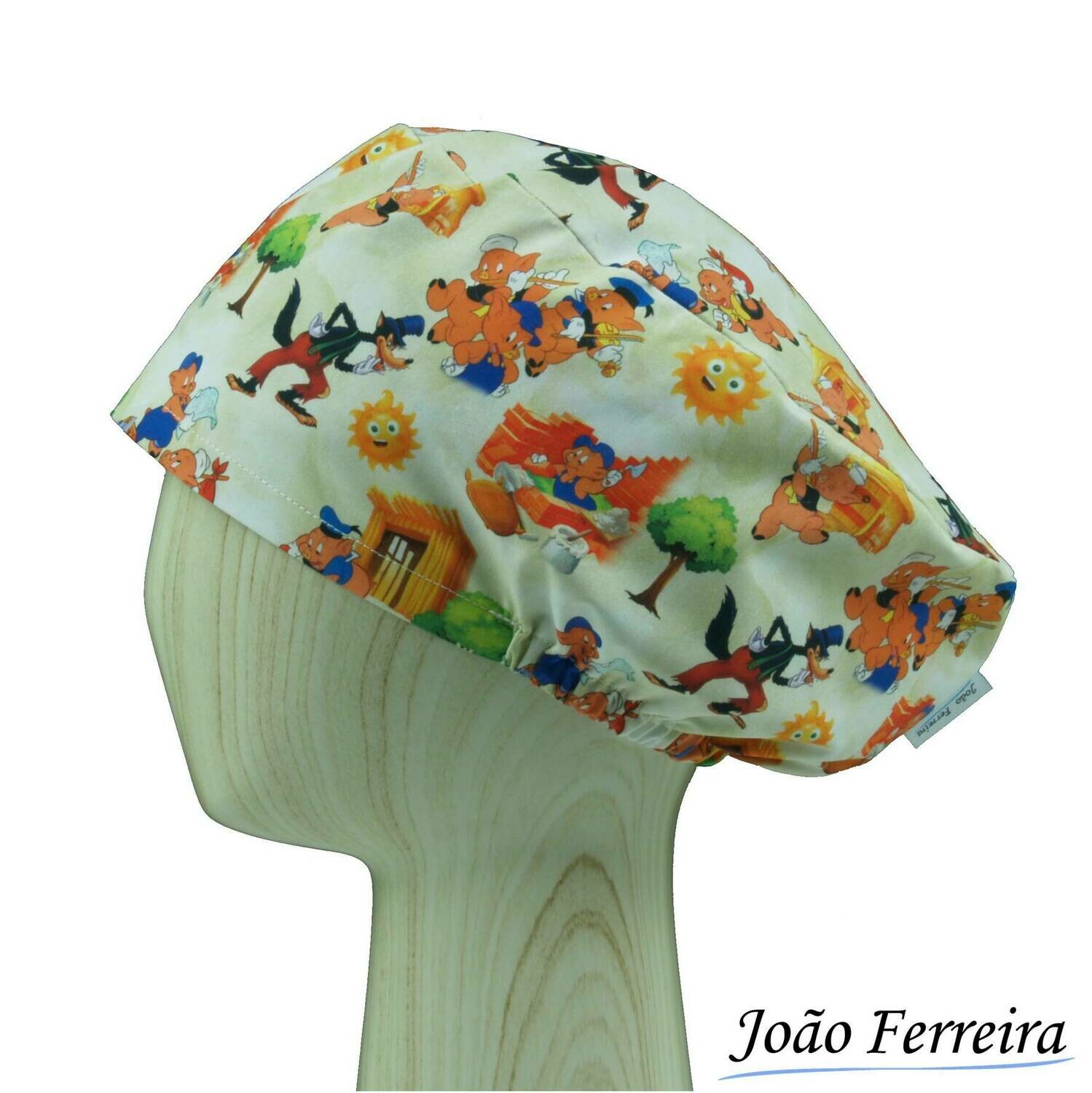 Gorro quirófano pelo largo Los 3 cerditos