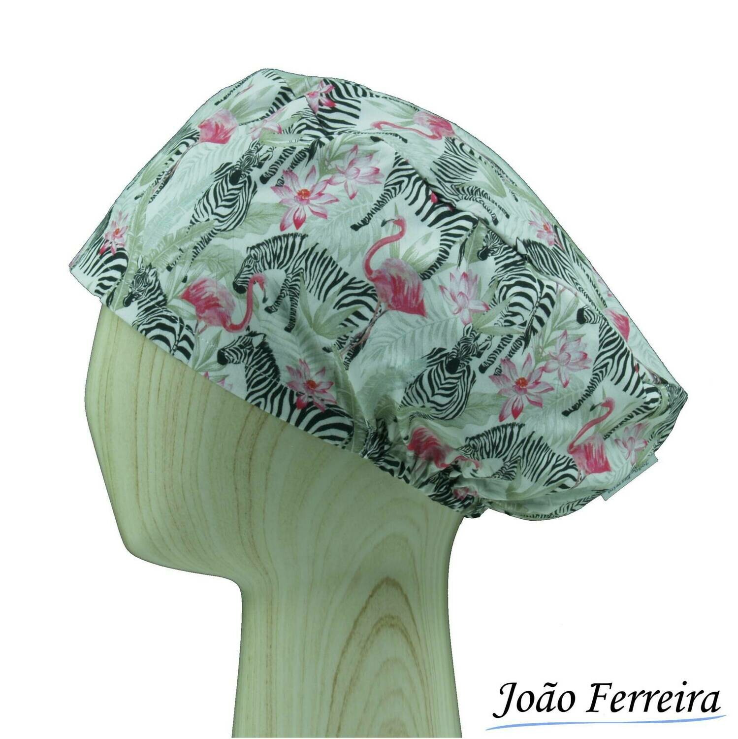 Gorro quirófano pelo largo Cebras y flam.