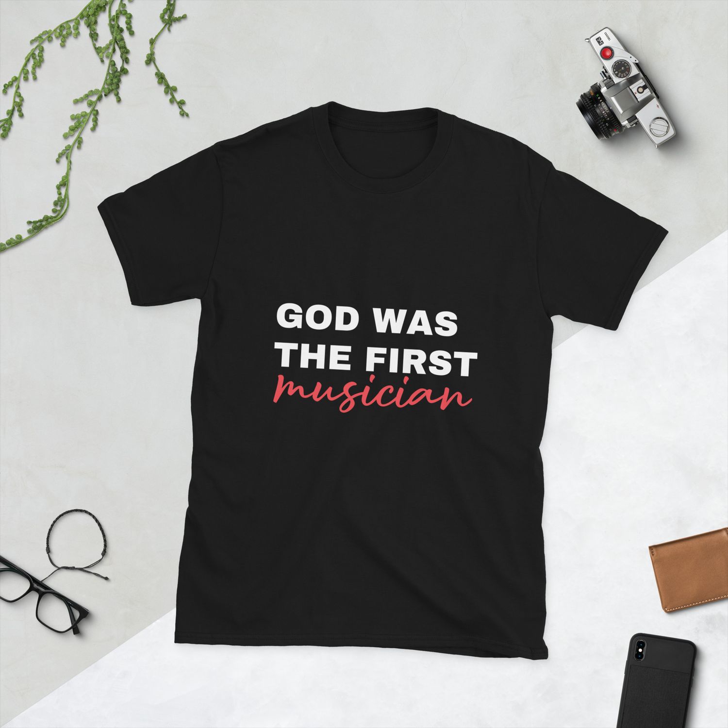 GOD Was The First Musician T-shirt (Red)