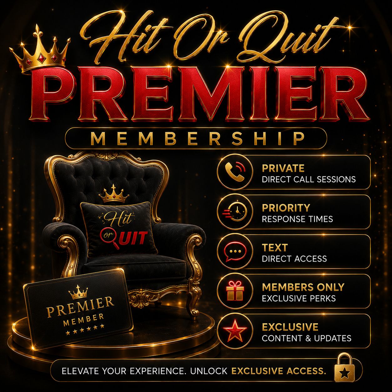 Hit Or Quit Premier Membership (30 days)