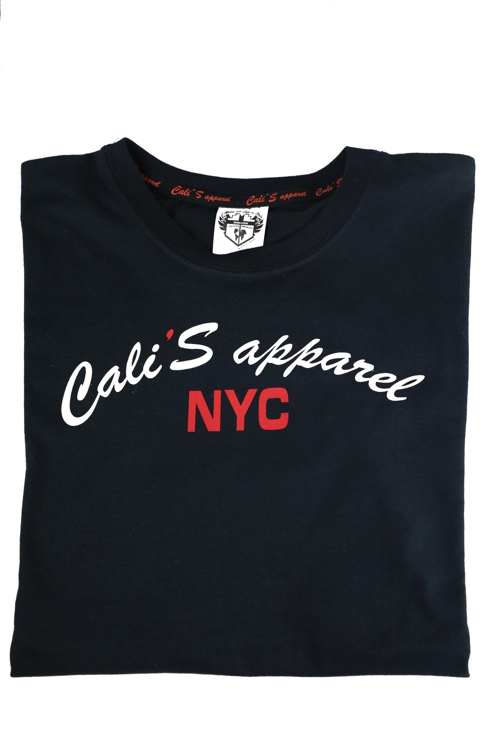 Cali's apparel NYC Black unisex STYLISH EST.2009 Heavy Crewneck Tee Cali's apparel NYC Black unisex STYLISH EST.2009 Heavy Crewneck Tee