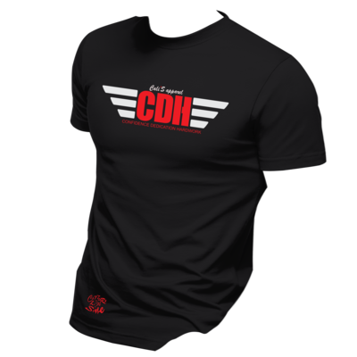 Black Red-White CDH UNISEX Crewneck Tee Black Red-White CDH UNISEX Crewneck Tee