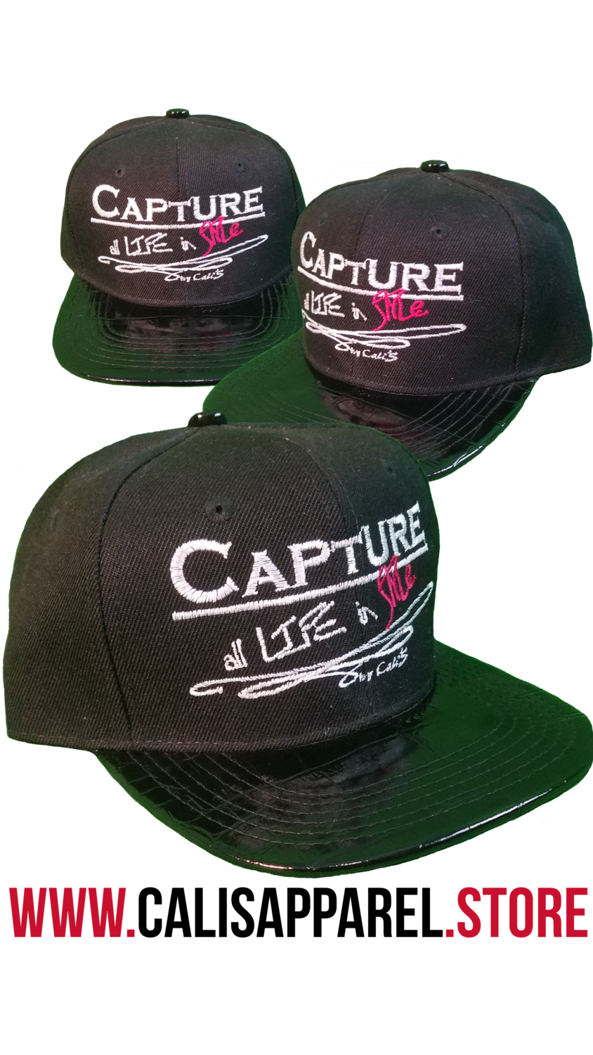 Capture all Life in Style Alligator Black | Black Under-BrimSnapBack