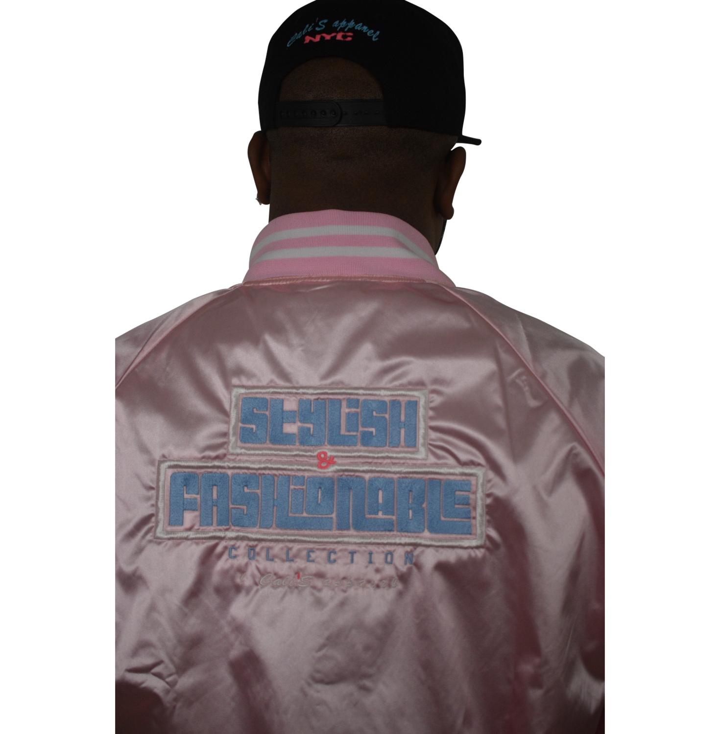 STYLISH & FASHIONABLE Unisex Striped Trim Satin Baseball Jacket STYLISH & FASHIONABLE Unisex Striped Trim Satin Baseball Jacket