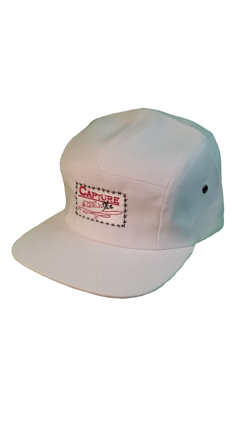 Cali's apparel NYC Patch White 5 Panel Camper Unisex Cap