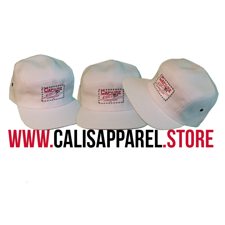 Cali's apparel NYC Patch White 5 Panel Camper Unisex Cap