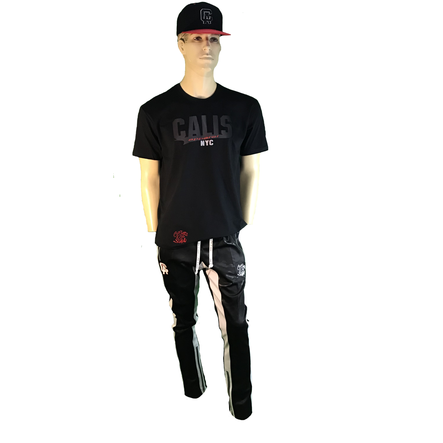 Cali's apparel Men's Black Camo Interlock Joggers
