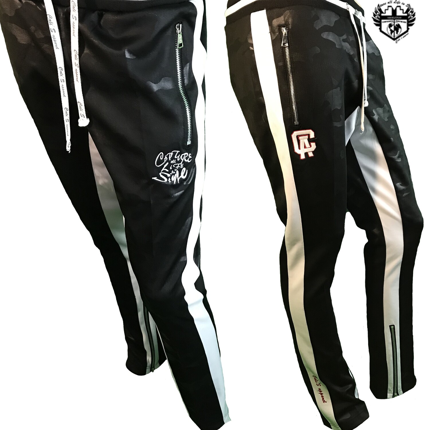 Cali's apparel Men's Black Camo Interlock Joggers