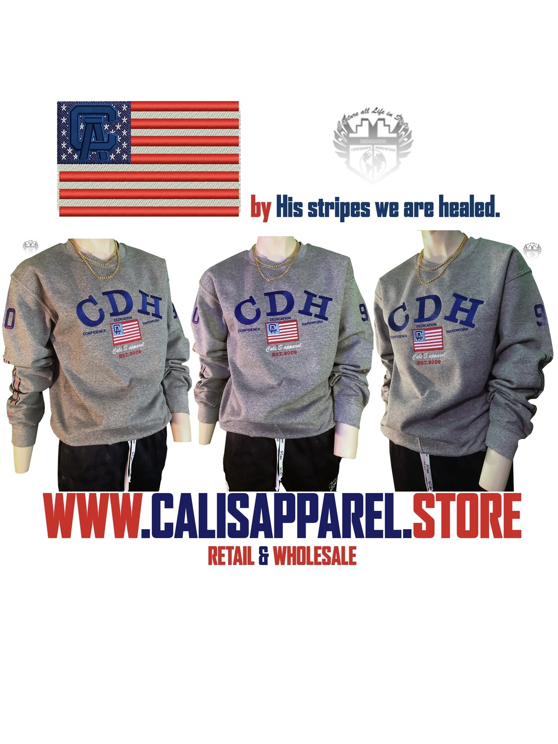 Cali's apparel CDH
ALL AMERICAN OXFORD UNISEX CREWNECK SWEATER Cali's apparel CDH
ALL AMERICAN OXFORD UNISEX CREWNECK SWEATER
