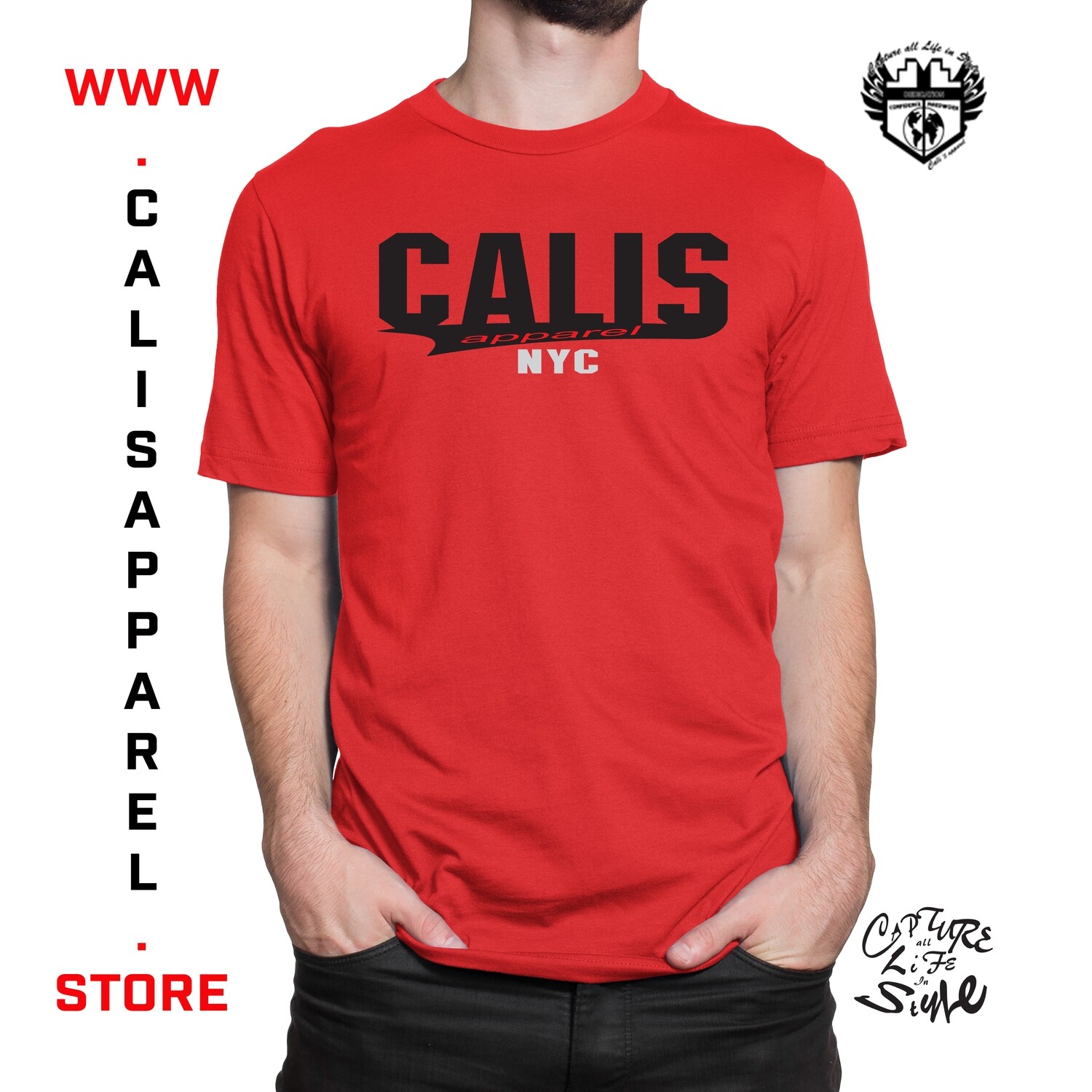 Cali's apparel NYC UNISEX Baseball Logo Crewneck tee