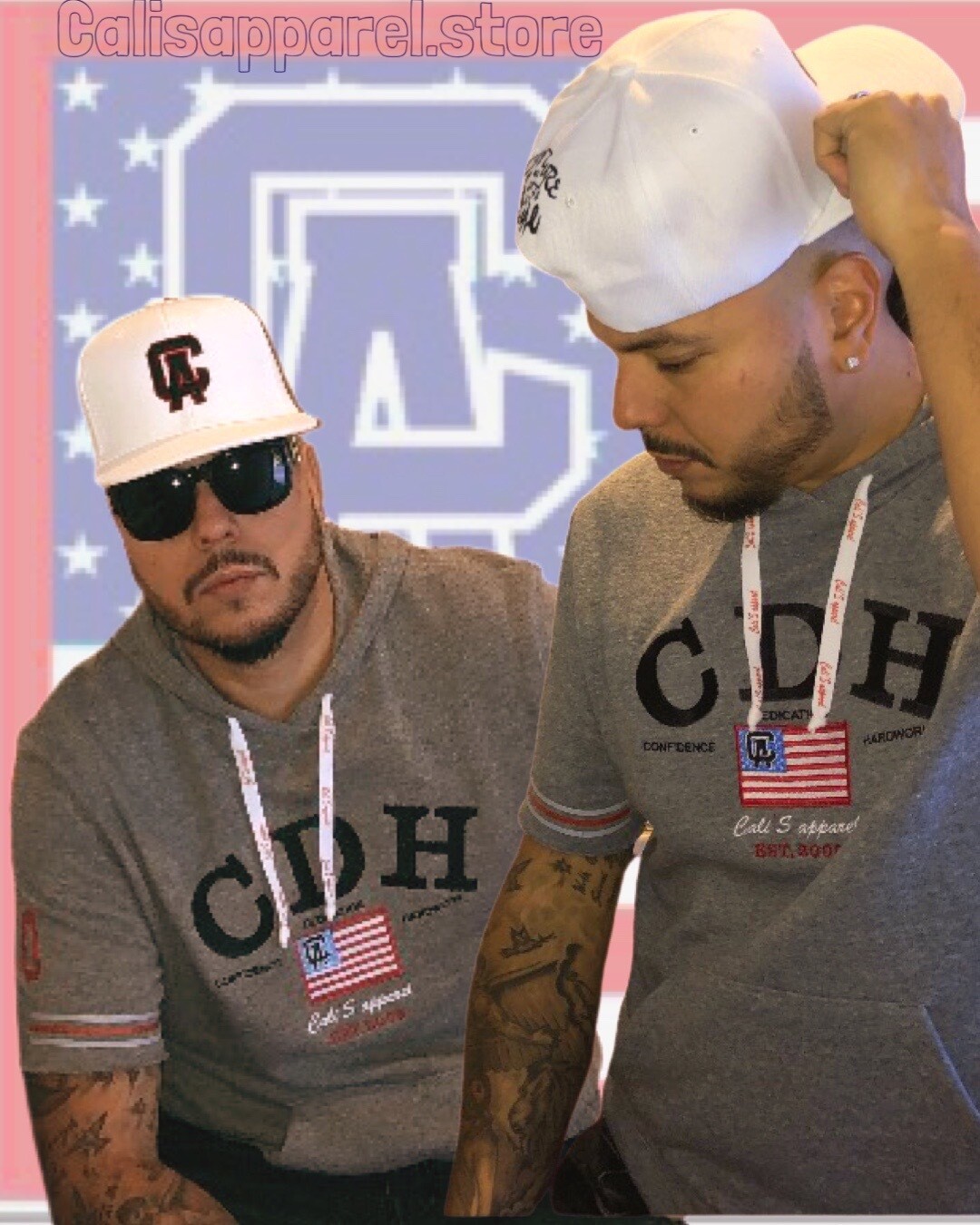 Cali's apparel WHITE (CA) LOGO SNAP BACK