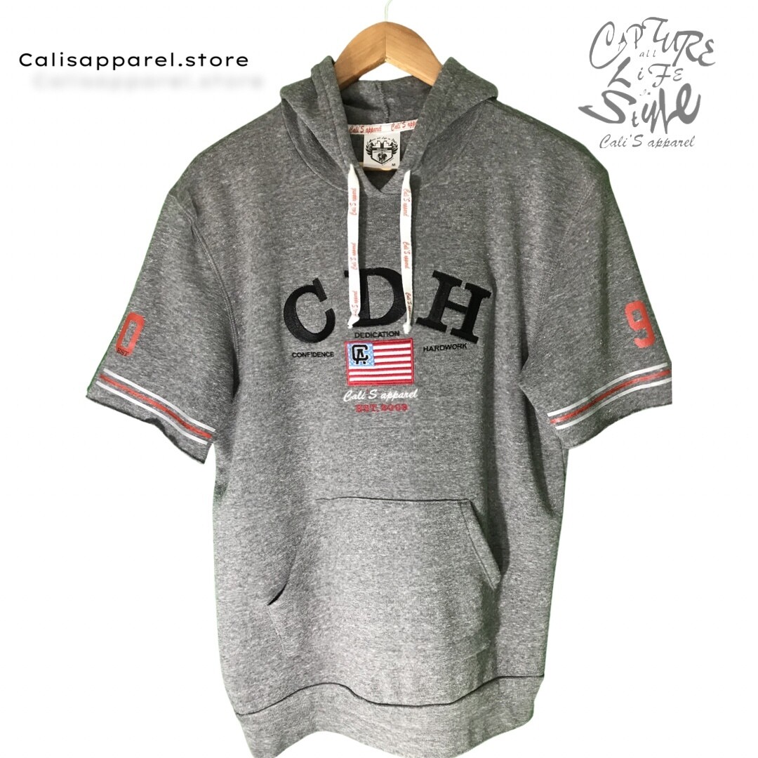 Cali's apparel NYC Unisex All American Heather Short sleeve CDH Hoodie Cali's apparel NYC Unisex All American Heather Short sleeve CDH Hoodie