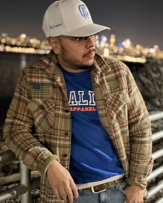 White/White Puff Embroidery CA Snap Back