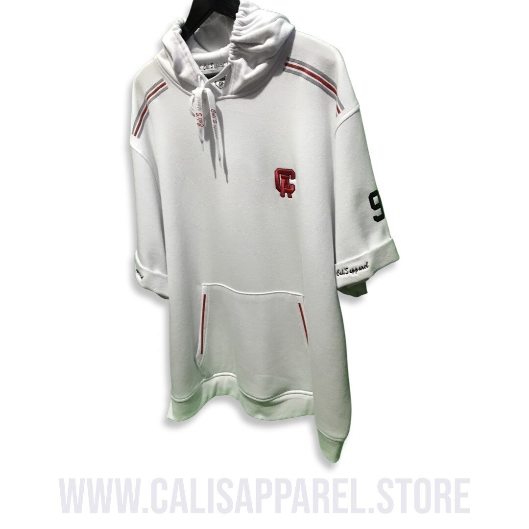 Cali's apparel NYC 5 Star CDH White Pullover 
Signature Shortsleeve Hoodie