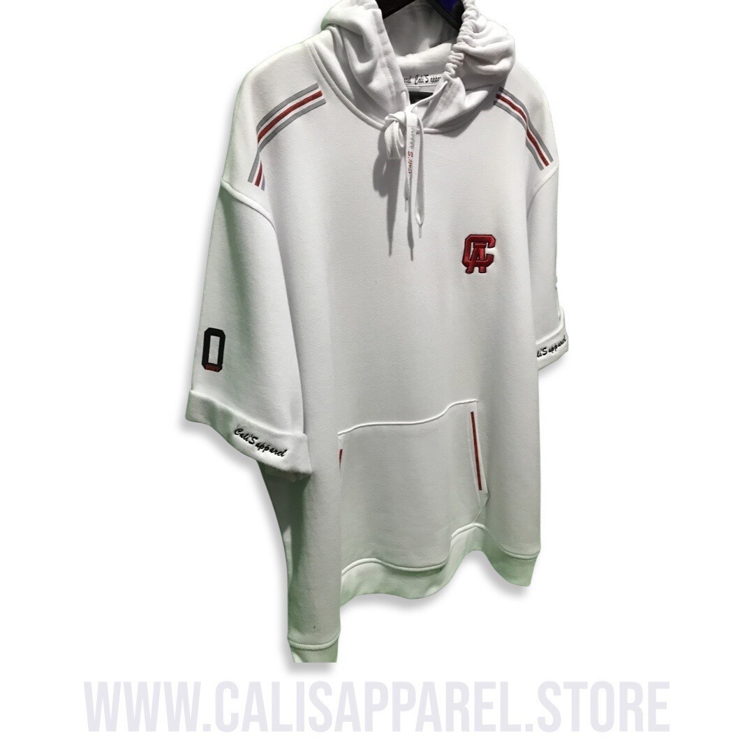 Cali's apparel NYC 5 Star CDH White Pullover 
Signature Shortsleeve Hoodie
