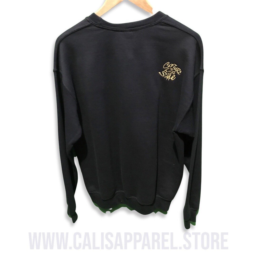 Cali’s apparel Athletic Black Metallic Gold & Burgundy Embroidered Sweatshirt Cali’s apparel Athletic Black Metallic Gold & Burgundy Embroidered Sweatshirt