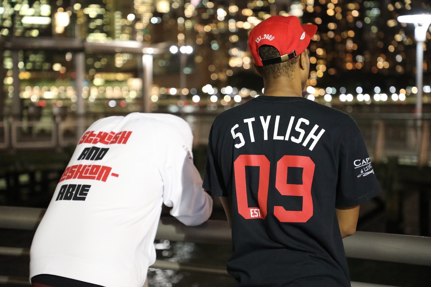 Cali's apparel NYC Black unisex STYLISH EST.2009 Heavy Crewneck Tee Cali's apparel NYC Black unisex STYLISH EST.2009 Heavy Crewneck Tee