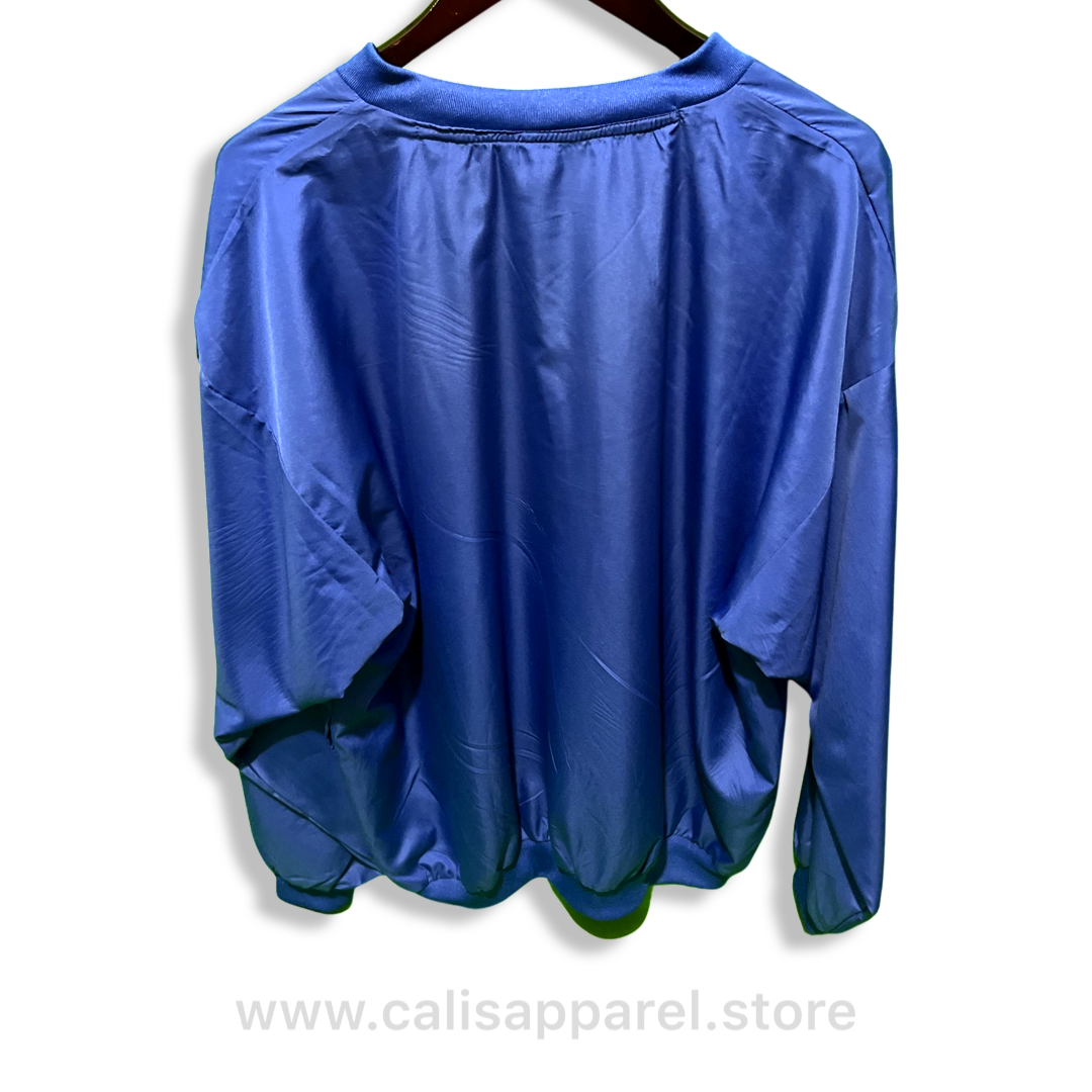 Cali's apparel Royal S&amp;F Unisex V Neck Pullover Windbreaker Jacket