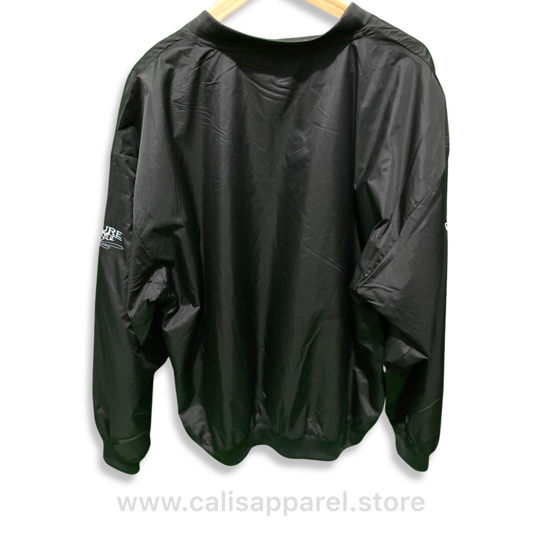 Cali's apparel Black S&F Unisex V Neck Pullover Windbreaker Jacket & Black/ White Brim Shield Logo Package Cali's apparel Black S&F Unisex V Neck Pullover Windbreaker Jacket & Black/ White Brim Shield Logo Package