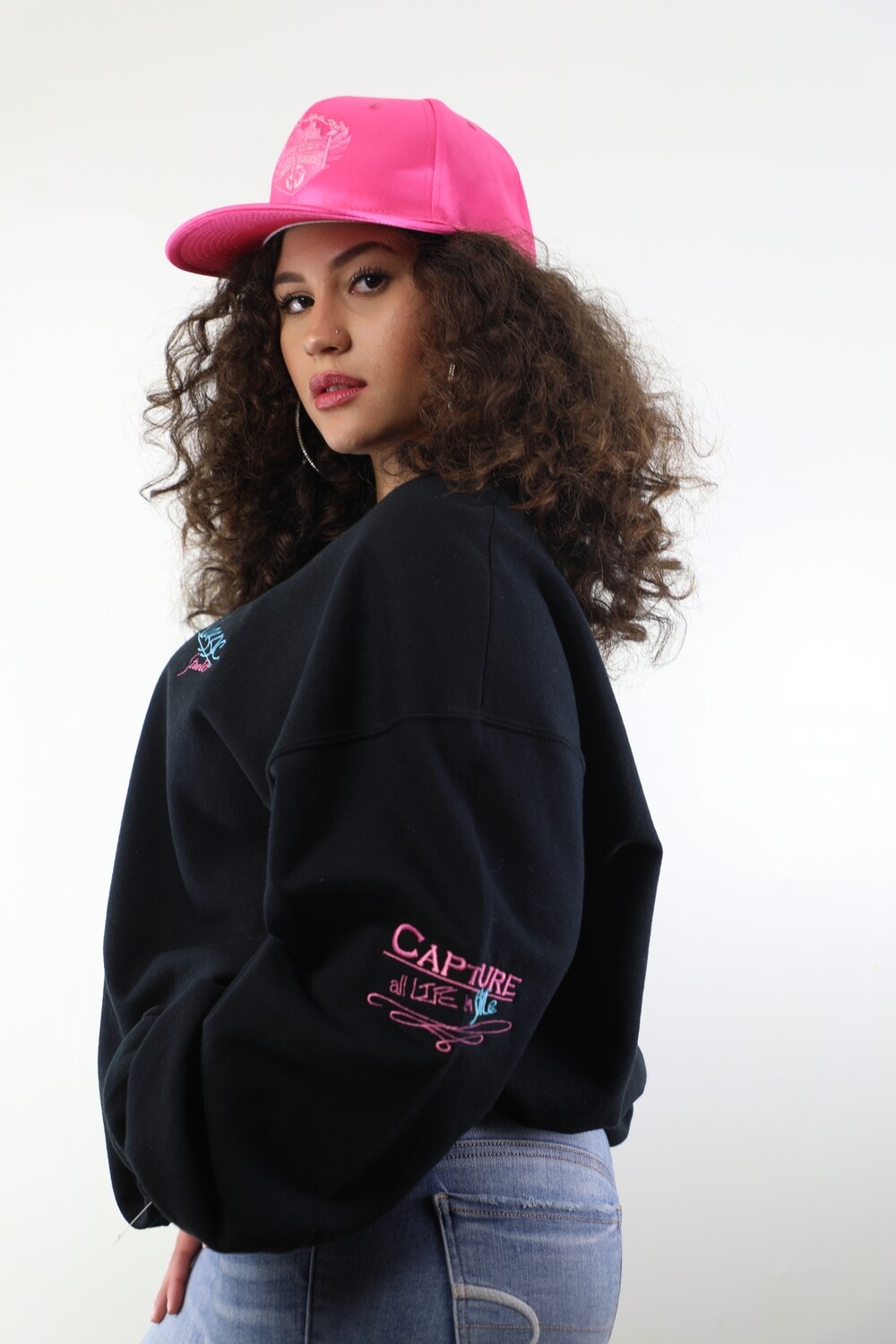 Cali’s apparel Unisex Black Classic Steelo Miami Drop Sweatshirt Cali’s apparel Unisex Black Classic Steelo Miami Drop Sweatshirt