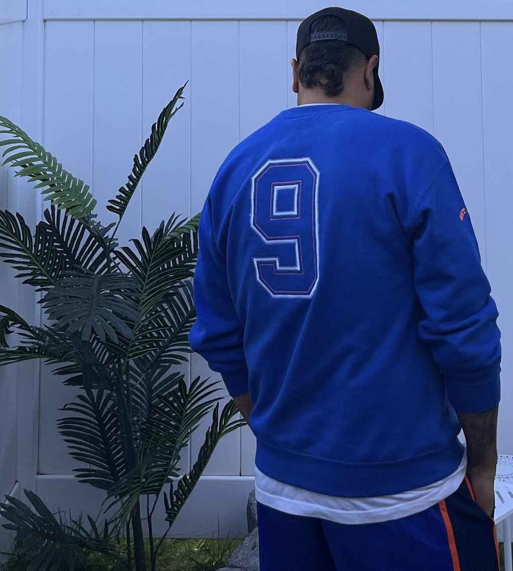 Cali’s apparel NYC Unisex Royal All American 9 Sweatshirt